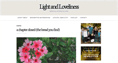 Desktop Screenshot of lightandloveliness.com